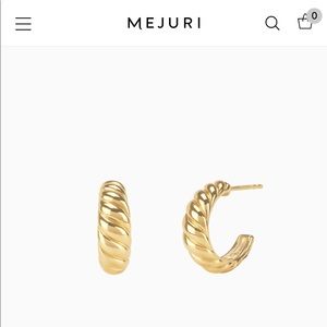 Mejuri Croissant Dome Gold Vermeil Hoops